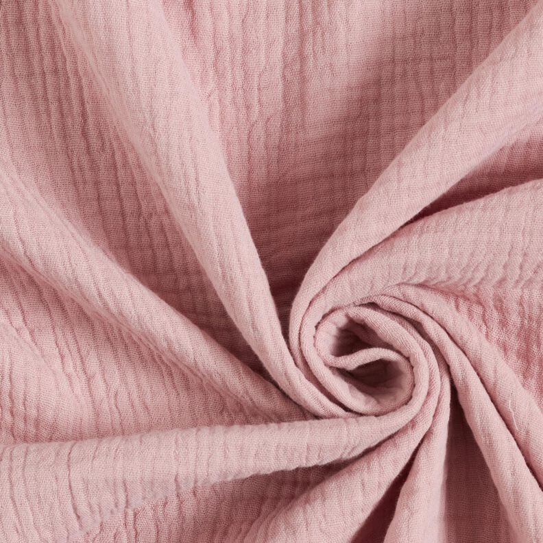 GOTS Triple-Layer Cotton Muslin – light dusky pink,  image number 4