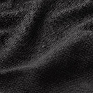 Plain Cotton Pique – black | Remnant 50cm, 