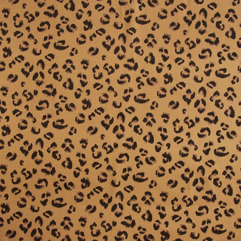 Decor Fabric Half Panama Leopard print – mocca/black,  image number 1