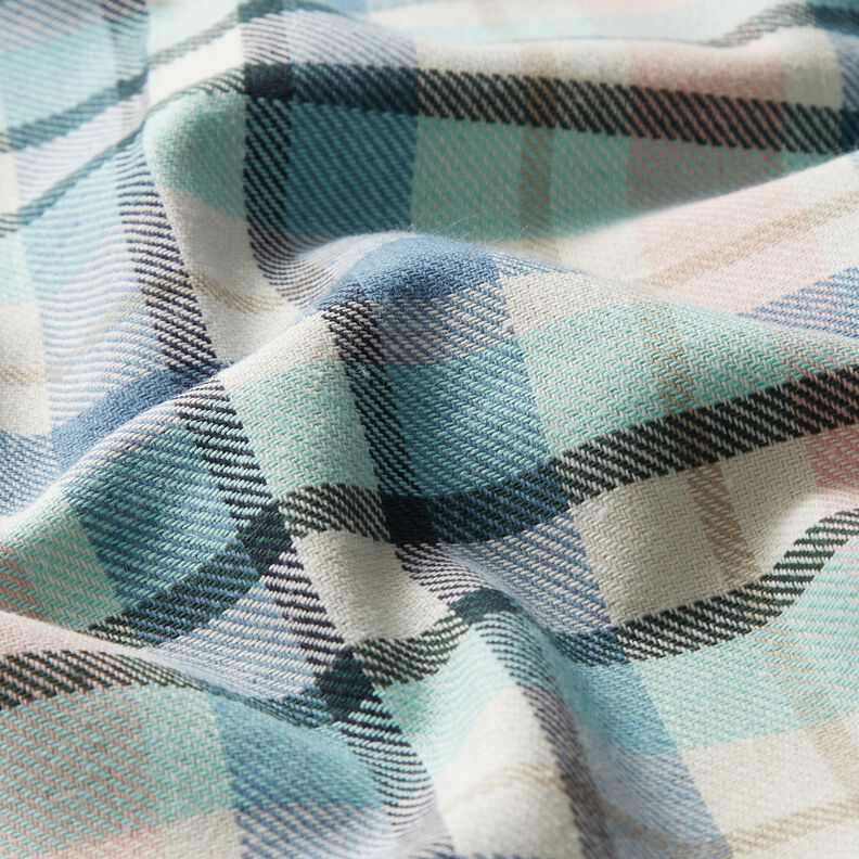 Cotton Blend Twill checked – brilliant blue/light pink,  image number 2