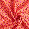 Swimsuit fabric leopard print – peach orange/intense pink,  thumbnail number 3