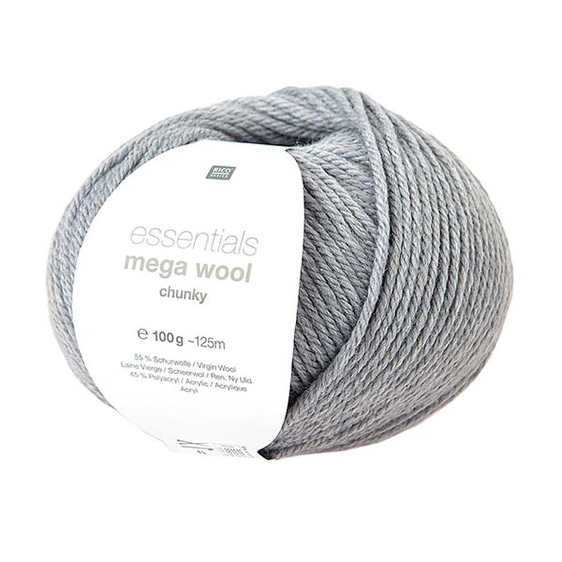 Essentials Mega Wool chunky | Rico Design – light grey,  image number 1