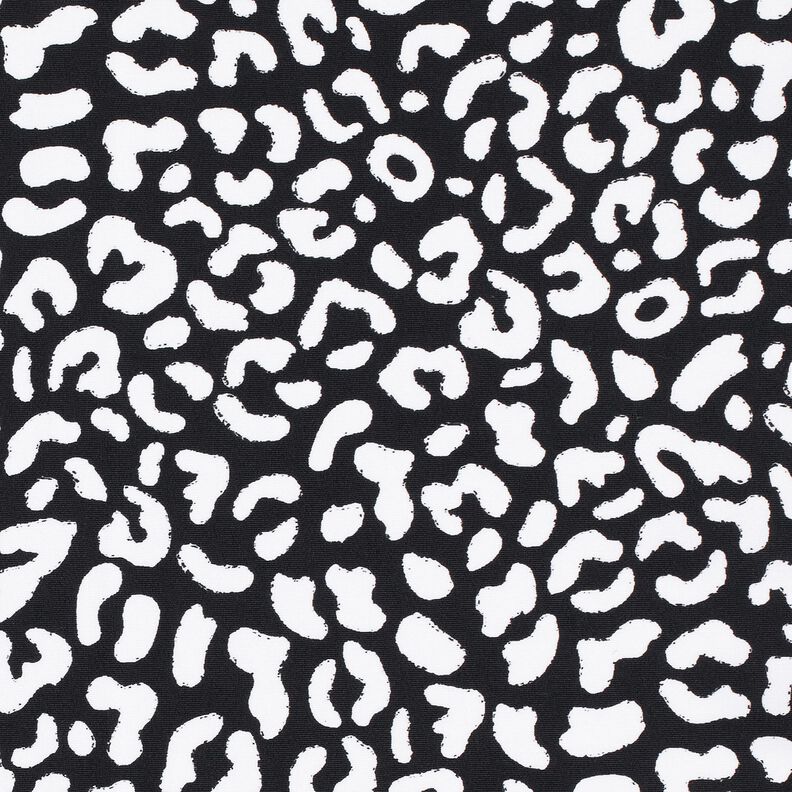 Swimsuit Fabric abstract leopard spots – blue-black/white,  image number 6