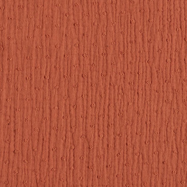 Double Gauze/Muslin dobby – terracotta,  image number 1