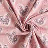 Cotton Jersey leopard print hearts – light dusky pink,  thumbnail number 3