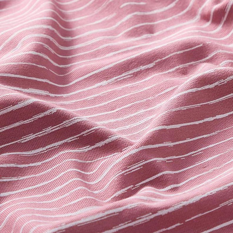 Cotton Jersey Scribble Stripes – dusky pink,  image number 2