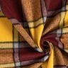 Coat Fabric roughened check – burgundy/curry yellow,  thumbnail number 3