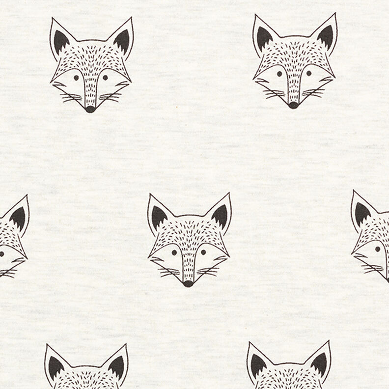 Cotton Jersey Fox’s face – offwhite,  image number 1