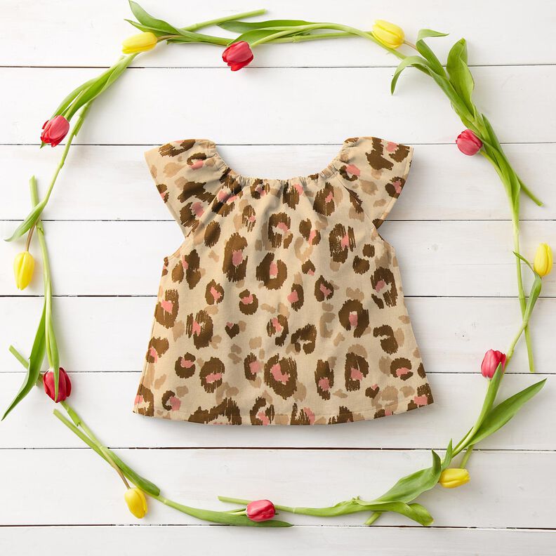 Cotton Poplin Leopard print – almond/dusky pink,  image number 6