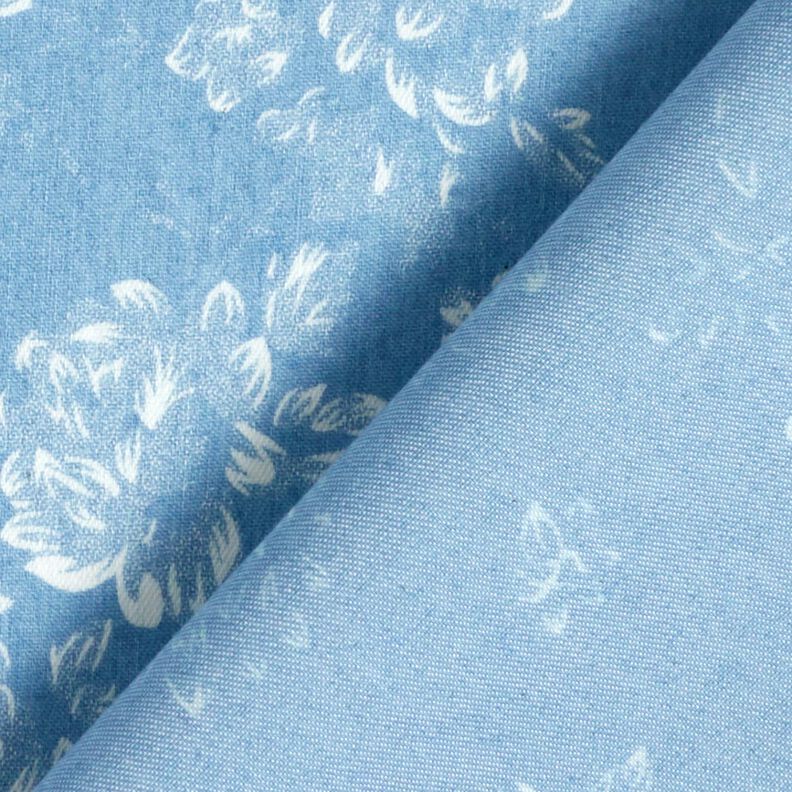 Chambray Small Roses – light blue/offwhite,  image number 4