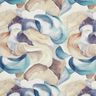 Decor Fabric Half Panama abstract plant – blue/copper,  thumbnail number 1