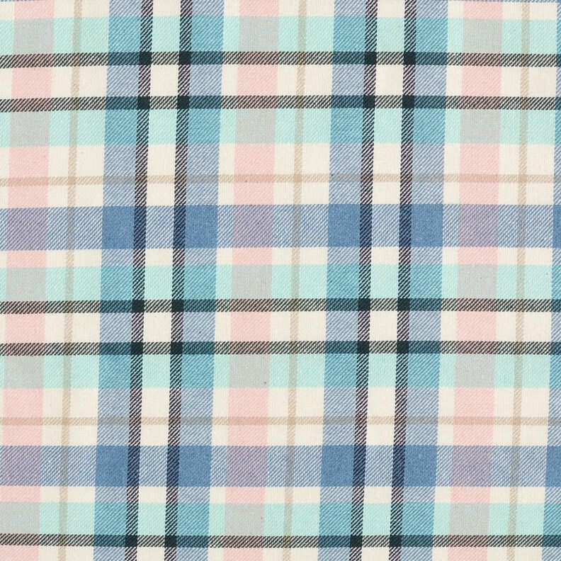 Cotton Blend Twill checked – brilliant blue/light pink,  image number 1