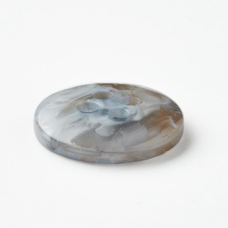 4-hole button marbled [Ø 15 mm] – baby blue/beige,  image number 3