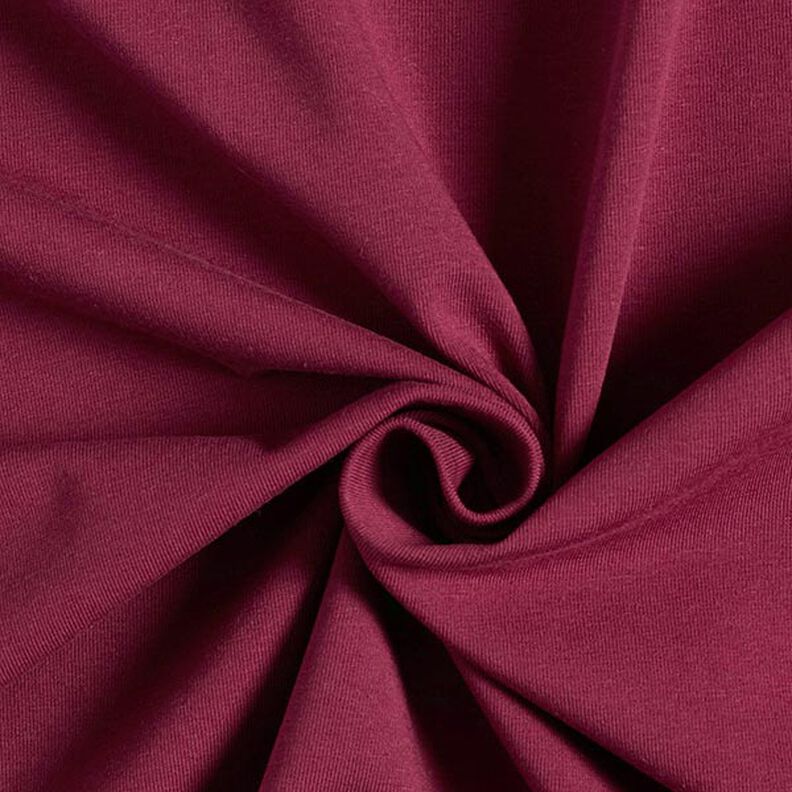 Plain Medium Cotton Jersey – burgundy,  image number 1