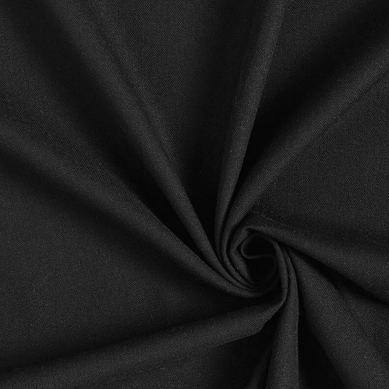 Viscose Linen Blend Plain – black,  image number 1