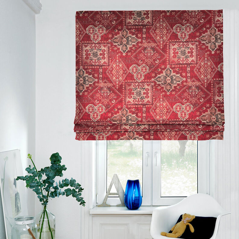 Decor Fabric Half Panama Kilim carpet – carmine,  image number 7