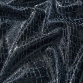 Viscose denim reptile look – blue-black, 