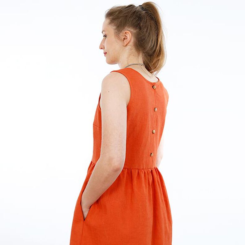 FRAU ADELE - pinafore dress with a button placket at the back, Studio Schnittreif | XXS - XXL,  image number 3