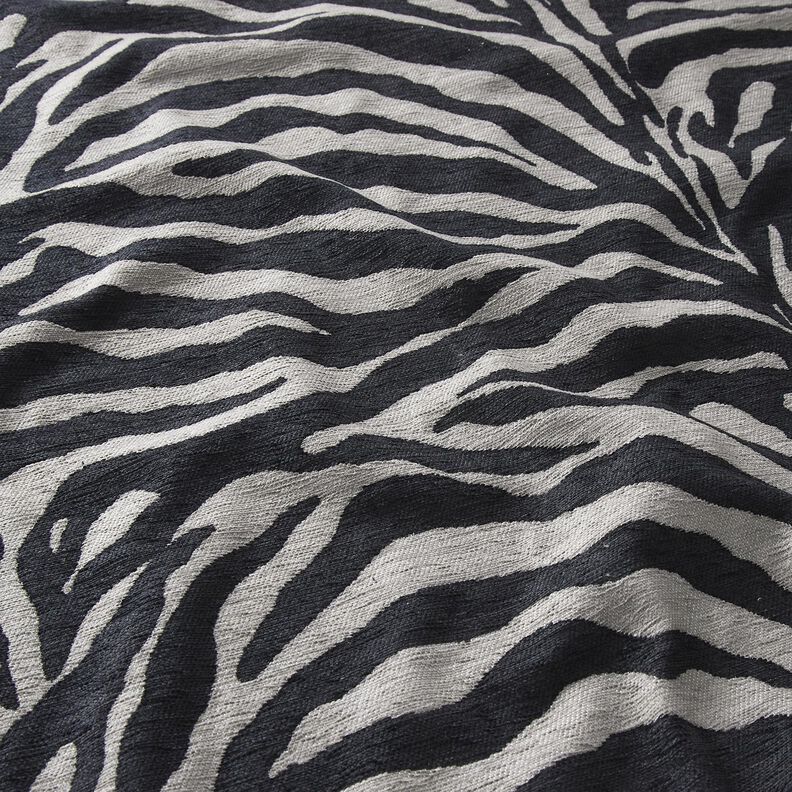 Upholstery Fabric Jacquard Zebra – black/grey, image number 2