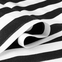 Outdoor Deckchair fabric Longitudinal stripes 45 cm – black