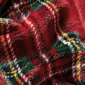 Cosy Fleece classic check – dark red/fir green, 