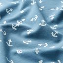 Cotton Jersey Small anchor – light blue/white, 