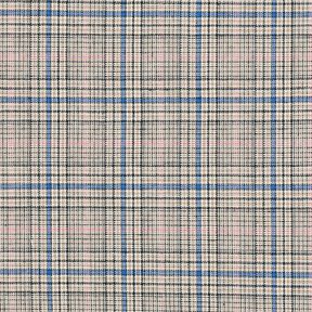 Cotton Blend fine check print – cashew/royal blue, 