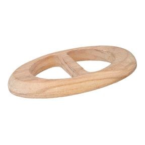 Oval Wooden Closure – beige, 