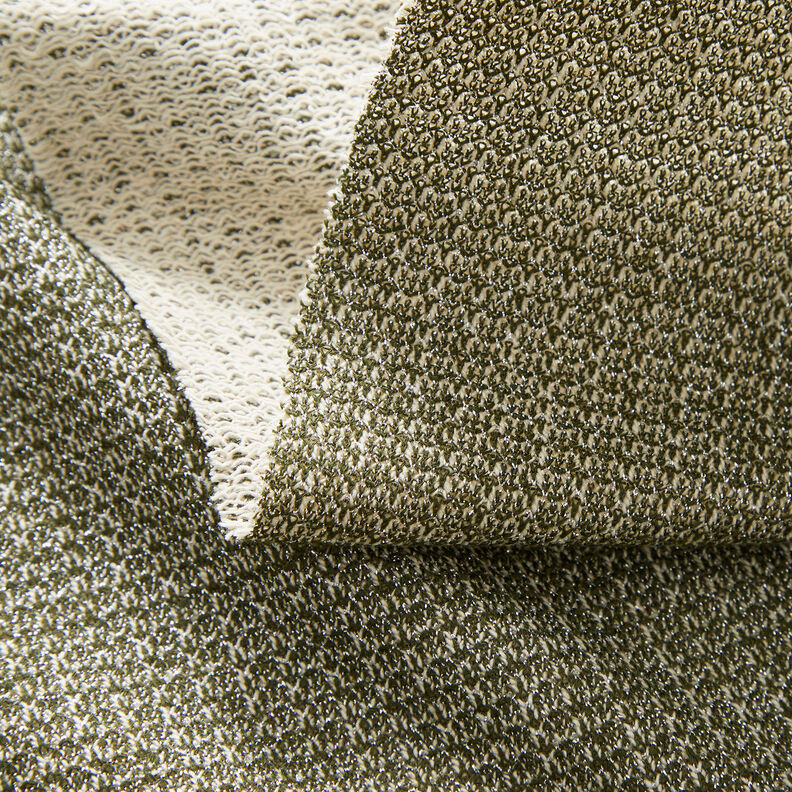 Glittery French terry – khaki,  image number 3