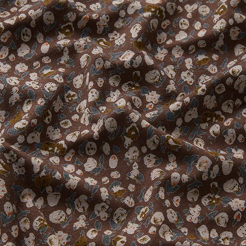 Viscose jersey, autumn flowers – brown,  image number 2
