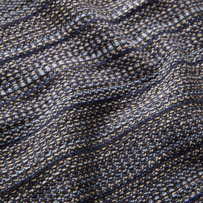 Textured glitter yarn coat fabric – midnight blue/dune, 