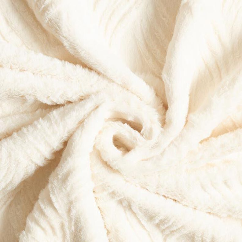 Faux Fur wavy lines – offwhite,  image number 3