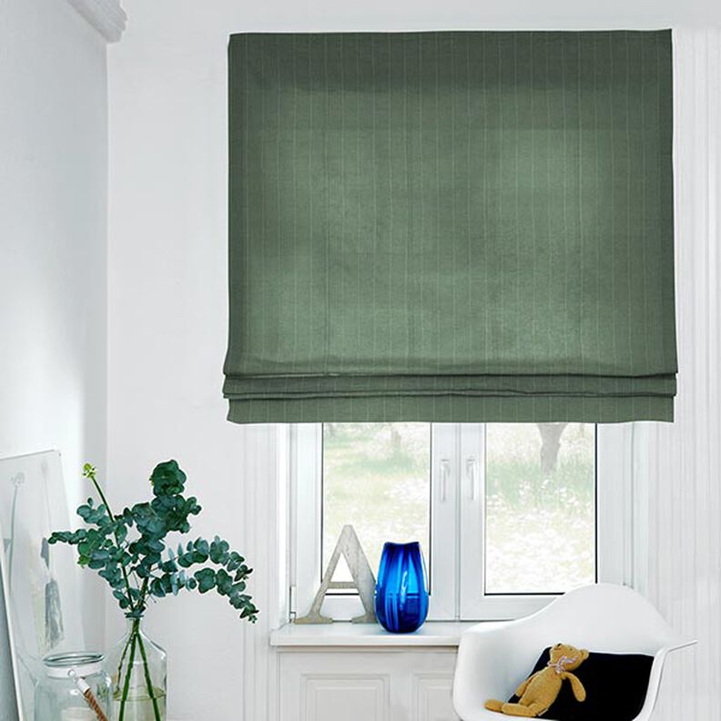 Decorative fabric, chequered grid, recycled – dark green,  image number 5