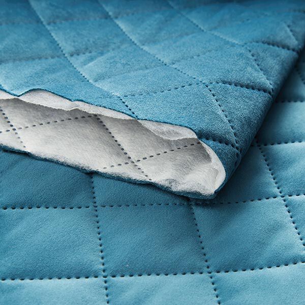 Upholstery Fabric Velvet Quilted Fabric – petrol,  image number 3