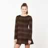 Glen Plaid Velvet Jersey – chestnut/black,  thumbnail number 5