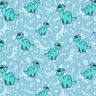 Cotton Jersey dinosaurs and fossils | Glitzerpüppi – light blue/peppermint,  thumbnail number 1