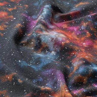 Cotton Jersey Space Digital Print – black, 