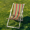 Outdoor Deckchair fabric Longitudinal stripes 44 cm – berry/orange,  thumbnail number 5