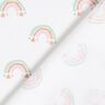 Cotton Poplin glitter rainbows – white/gold,  thumbnail number 5