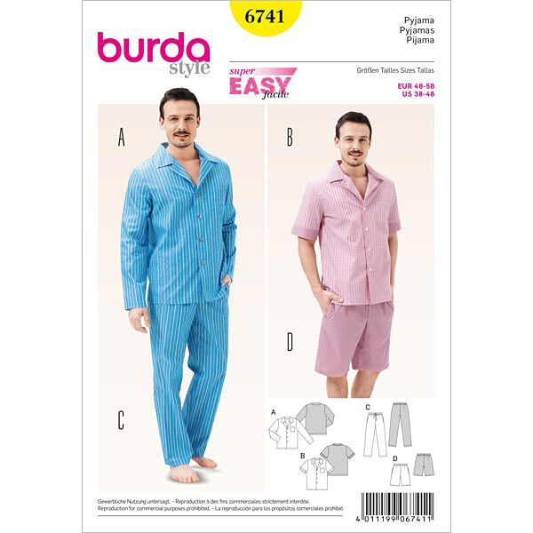 Pyjamas, Burda 6741,  image number 1