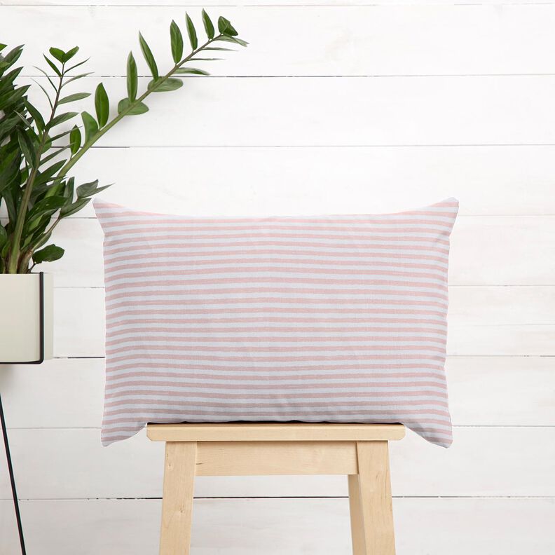 Cotton Cretonne casual stripes – light pink/white, image number 7