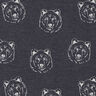 Brushed Sweatshirt Fabric Bear – midnight blue/light grey,  thumbnail number 1