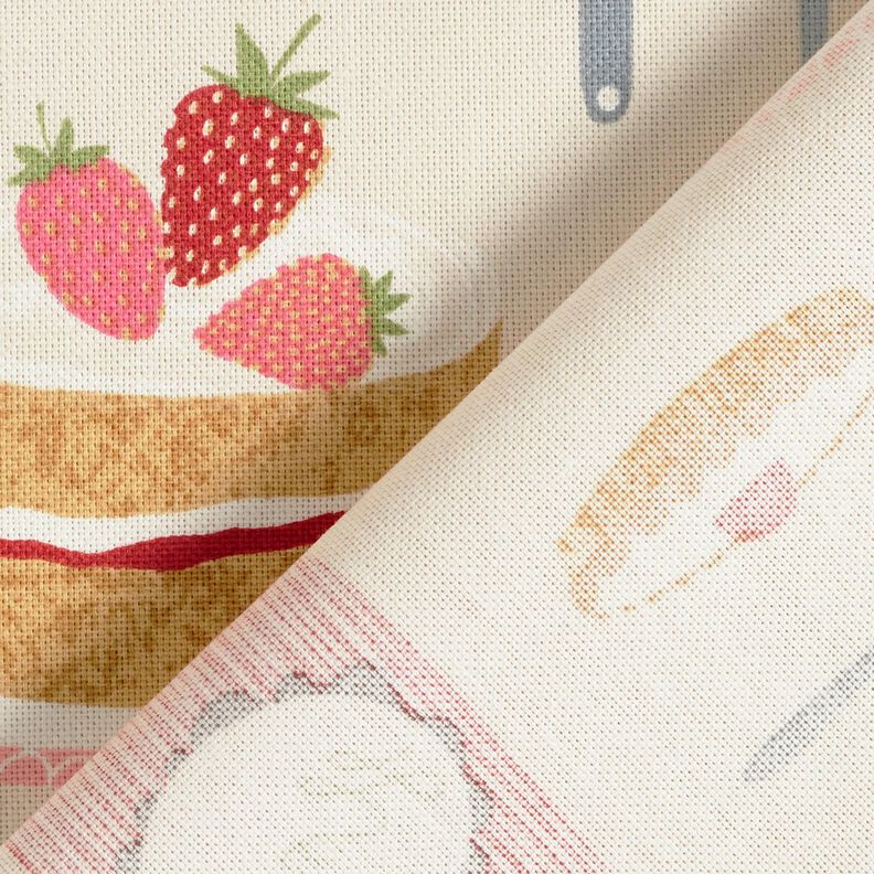Decor Fabric Half Panama cakes and tarts – light beige/pink,  image number 4