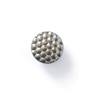 Denim Button – antique silver metallic, 