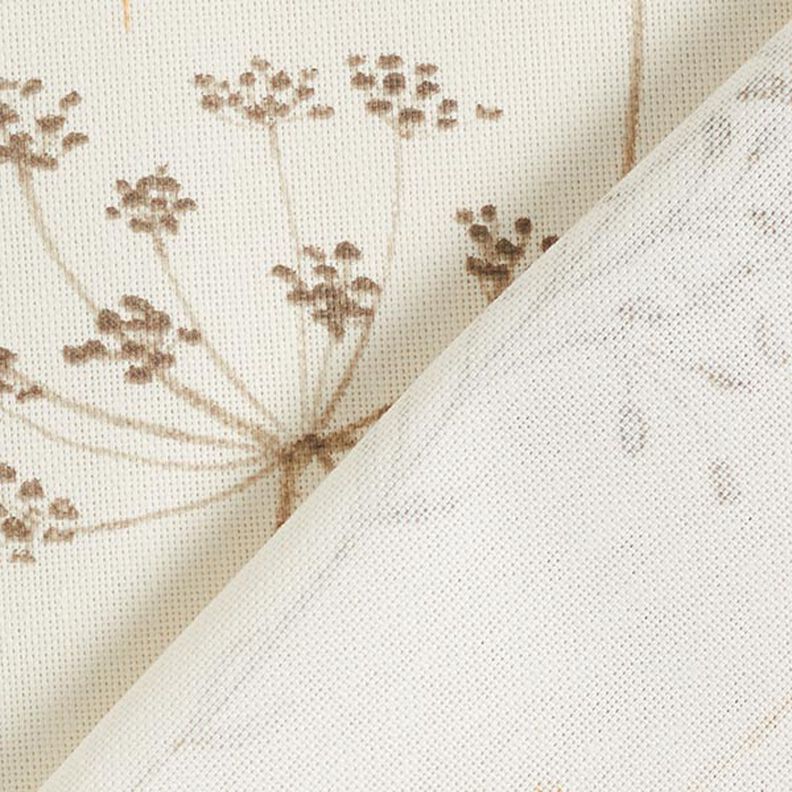 Decor Fabric Half Panama Dried Flowers – light beige, image number 4