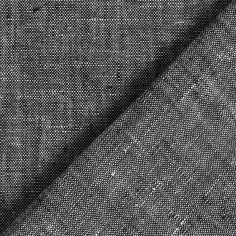 Mottled pure linen – black,  image number 4
