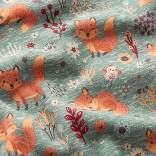 Alpine Fleece happy foxes Mottled – reed, 