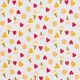 Cotton Poplin Flowers, suns, hearts – silver grey,  thumbnail number 1
