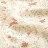 Double Gauze/Muslin Bird and rabbit in a flower garden – offwhite,  thumbnail number 2