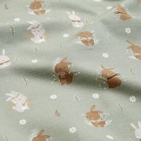 Cotton Jersey Cute Bunnies Digital Print – reed, 